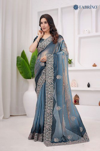 Latest Launched Greyish Wedding Saree
