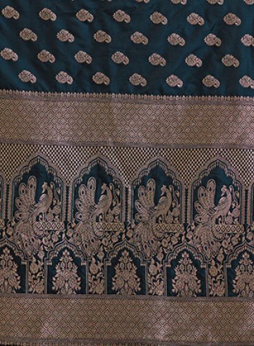 Navy Blue Banarasi Zari Saree
