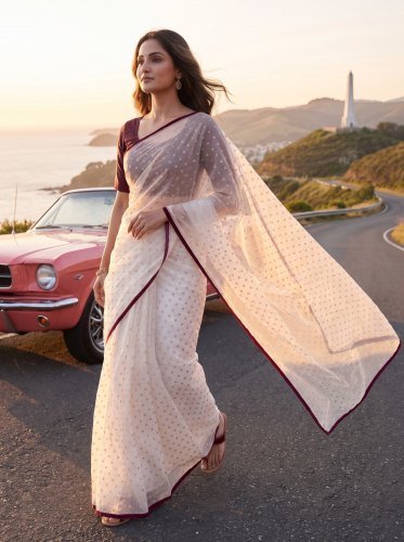 NXC Moss Butti Soft Saree for Women