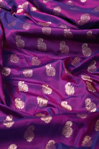 Purple Banarasi Silk Saree