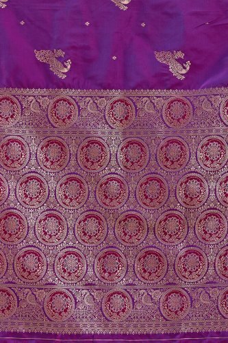 Royal Purple Banarasi Silk Saree with Zari Weaving