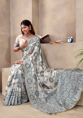 Women Cotton Warli Weaving Saree