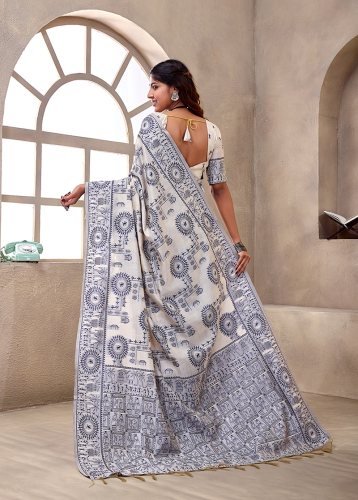 Women   s Cotton Warli Weaving Saree
