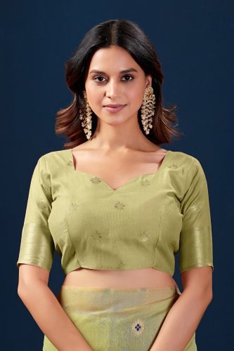 Woven Design Zari Pure Cotton Jamdani Saree